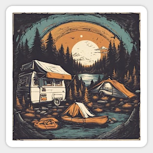 Escape to the Wild Camping Nature Sticker